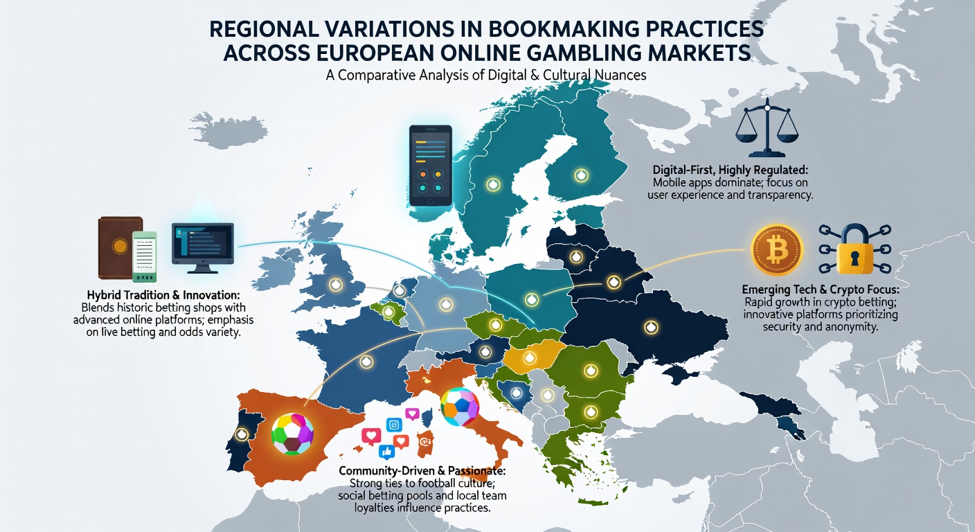 Illustration of payment processing and licensing variations in European online gambling
