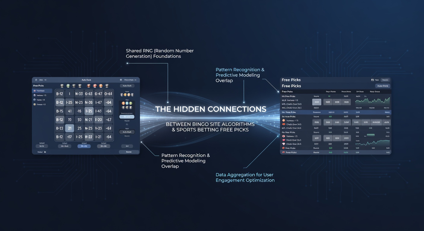 Diagram depicting data flow between bingo randomizers and sports betting prediction engines