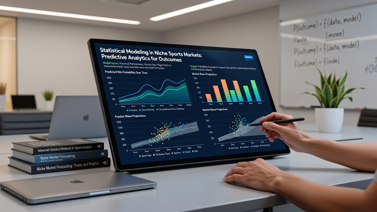 Statistical charts and graphs displayed during analysis of niche sports performance data